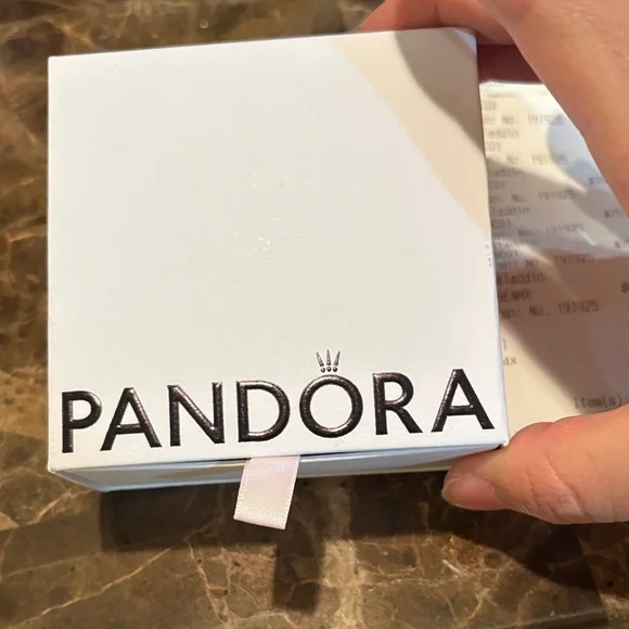 Pandora Silver Charm Bracelet with Blue and Gold Accents - Picture 12 of 13